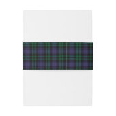Black Watch Tartan, Plaid Wedding Uitnodigingen Wikkel (Achterkant Voorbeeld)