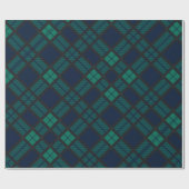 Black Watch Tartan Pset Classic Blue Green Cadeaupapier (Vlak)