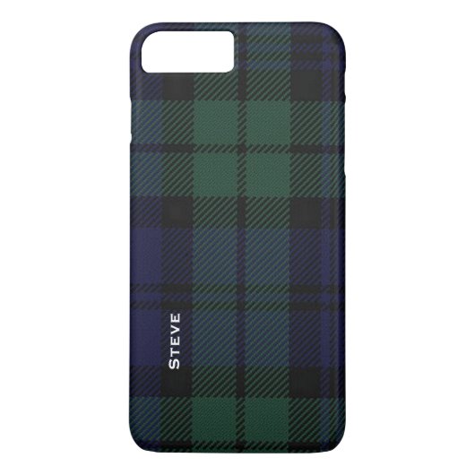 Black Watch Tartan Pset iPhone 7 Plus Hoesje (Achterkant)