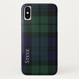 Black Watch Tartan Pset iPhone X Hoesje