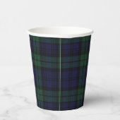 Black Watch Tartan Pset Paper Cups Papieren Bekers (Rechts)