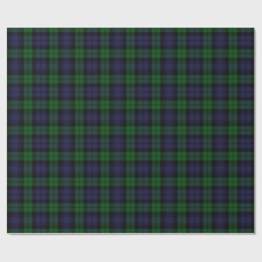Black Watch Tartan Pset Scottish Pset Pattern Cadeaupapier (Vlak)