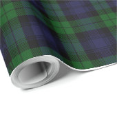 Black Watch Tartan Pset Scottish Pset Pattern Cadeaupapier (Rol Hoek)