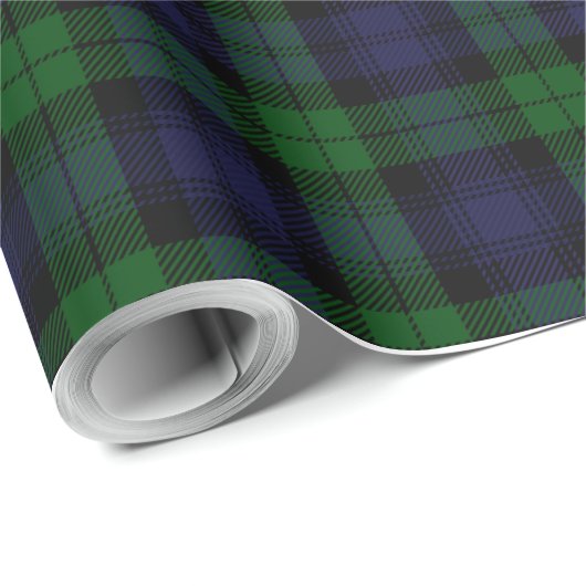 Black Watch Tartan Pset Scottish Pset Pattern Cadeaupapier (Rol Hoek)