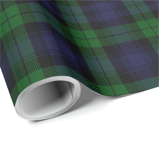 Black Watch Tartan Pset Scottish Pset Pattern Cadeaupapier (Rol Hoek)