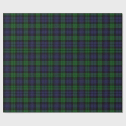 Black Watch Tartan Pset Scottish Pset Pattern Cadeaupapier (Vlak)