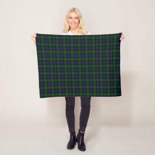 Black Watch Tartan Pset Scottish Pset Pattern Fleece Deken