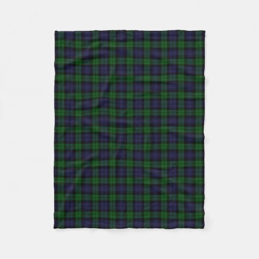 Black Watch Tartan Pset Scottish Pset Pattern Fleece Deken (Voorkant)