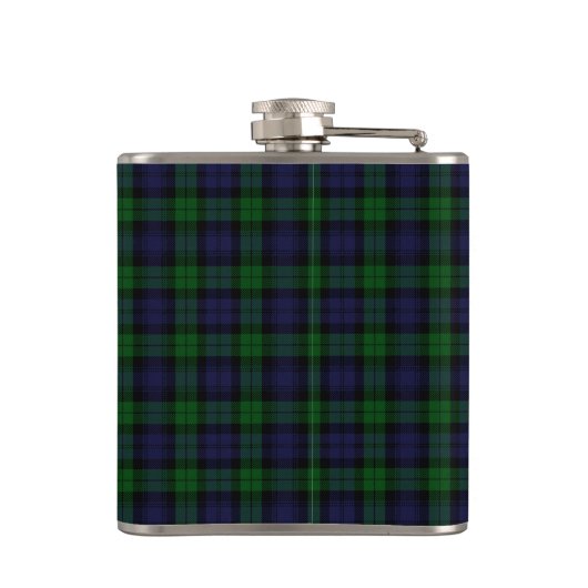 Black Watch Tartan Pset Scottish Pset Pattern Heupfles (Achterkant)
