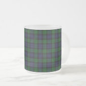 Black Watch Tartan Pset Scottish Pset Pattern Matglas Koffiemok (Voorkant rechts)