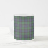 Black Watch Tartan Pset Scottish Pset Pattern Matglas Koffiemok (Voorkant links)