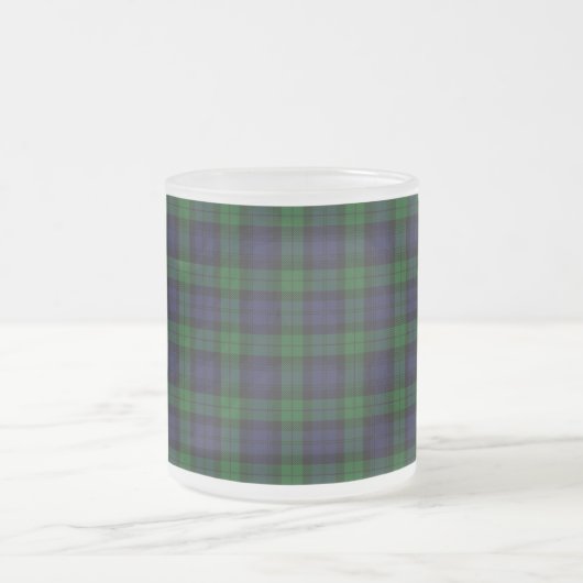 Black Watch Tartan Pset Scottish Pset Pattern Matglas Koffiemok (Center)
