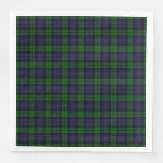 Black Watch Tartan Pset Scottish Pset Pattern Servet (Voorkant)