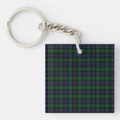 Black Watch Tartan Pset Scottish Pset Pattern Sleutelhanger (Voorkant)