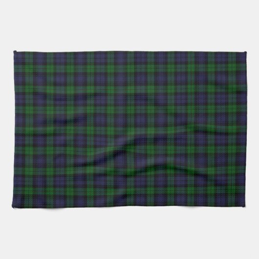 Black Watch Tartan Pset Scottish Pset Pattern Theedoek (Horizontaal)