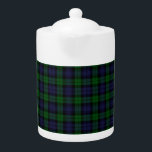 Black Watch Tartan Pset Scottish Pset Pattern Theepot<br><div class="desc">Black Watch tartan plaid. Koninklijk Schots patroon.</div>