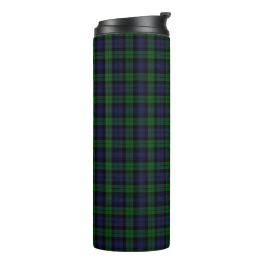 Black Watch Tartan Pset Scottish Pset Pattern Thermosbeker (Gedraaid links)