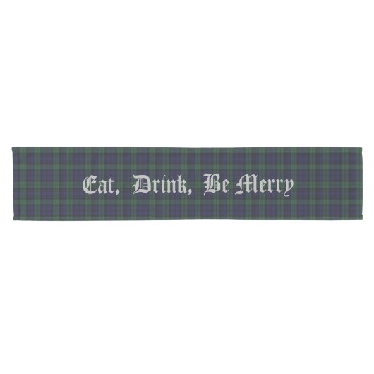 Black Watch Tartan Pset Table Runner Korte Tafelloper (Horizontaal)