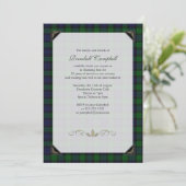 Black Watch Tartan Retirement Party Invitation Kaart (Staand voorkant)