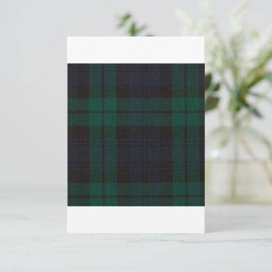 Black Watch Tartan Save The Date (Staand voorkant)