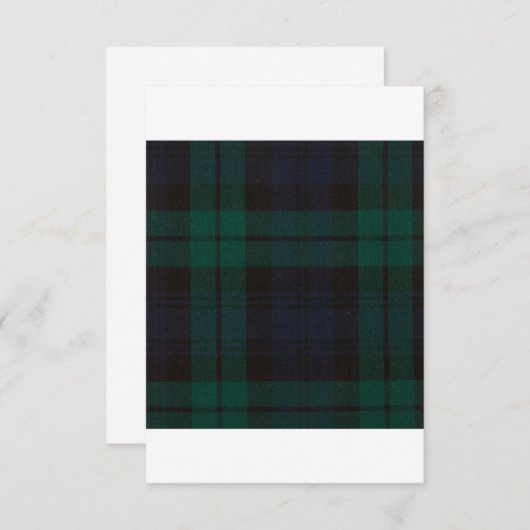Black Watch Tartan Save The Date (Voorkant / Achterkant)