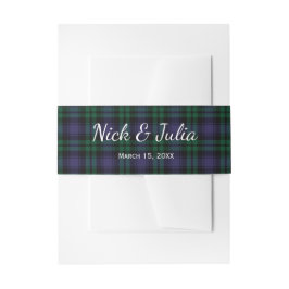 Black Watch Tartan, Schotse Huwelijk Uitnodigingen Wikkel