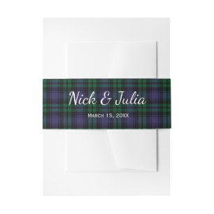 Black Watch Tartan, Schotse Huwelijk Uitnodigingen Wikkel