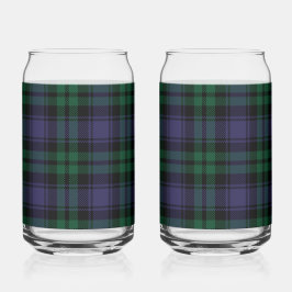 Black Watch Tartan, Schotse ruit Blikvorm Glas