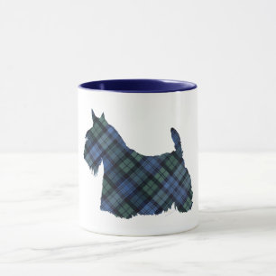 Black Watch Tartan Schotse Terrier Mok