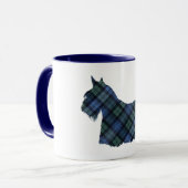 Black Watch Tartan Schotse Terrier Mok (Voorkant links)