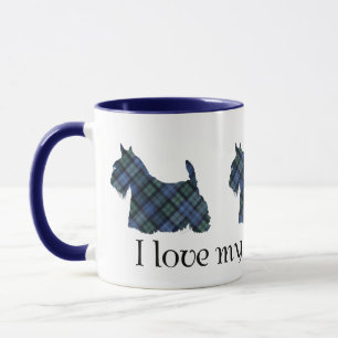 Black Watch Tartan Schotse Terriër Mok