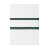 Black Watch Tartan Scottish Pset Uitnodigingen Wikkel (Achterkant Voorbeeld)
