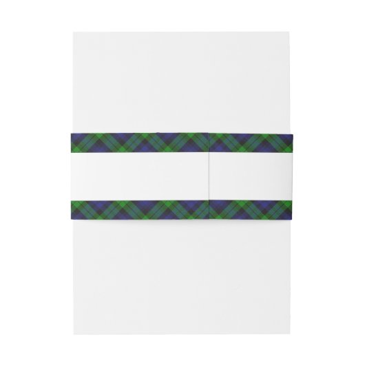 Black Watch Tartan Scottish Pset Uitnodigingen Wikkel (Achterkant Voorbeeld)