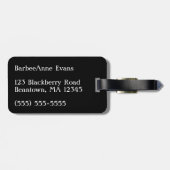 Black Watch Tartan spellen personaliseren Bagagelabel (Achterkant horizontaal)