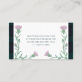 Black Watch Tartan St. Andrews Day Plaatskaartje (Achterkant)