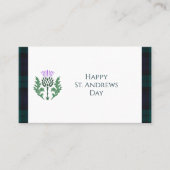 Black Watch Tartan St. Andrews Day Plaatskaartje (Voorkant)
