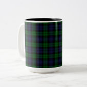 Black Watch Tartan Tweekleurige Koffiemok (Voorkant links)