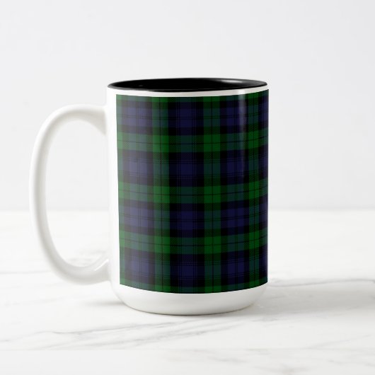 Black Watch Tartan Tweekleurige Koffiemok (Links)