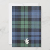 Black Watch Tartan "We Do" Invitation Kaart (Achterkant)