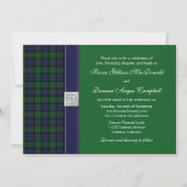 Black Watch Tartan Weddenschap Kaart (Voorkant)
