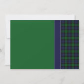 Black Watch Tartan Weddenschap Kaart (Achterkant)