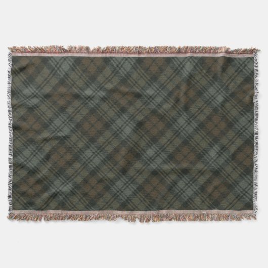 Black Watch Weathered Original Scottish Tartan Deken (Voorkant)
