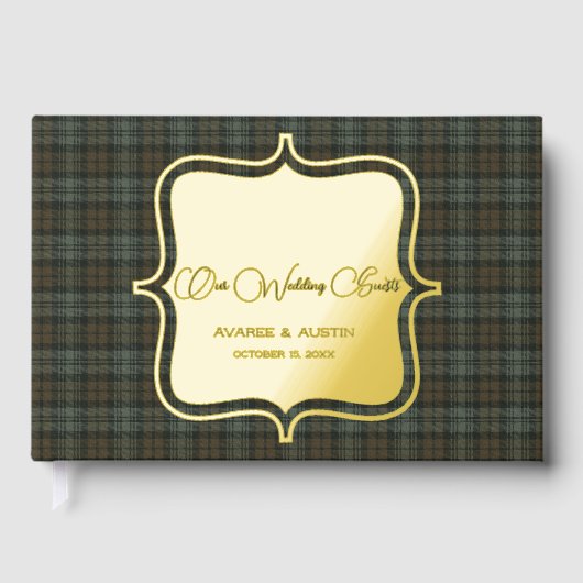 Black Watch Weathered Original Scottish Tartan Gastenboek (Voorkant)