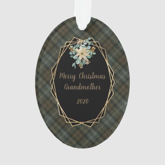 Black Watch Weathered Original Scottish Tartan Ornament (achterkant)