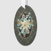 Black Watch Weathered Original Scottish Tartan Ornament (voorkant)