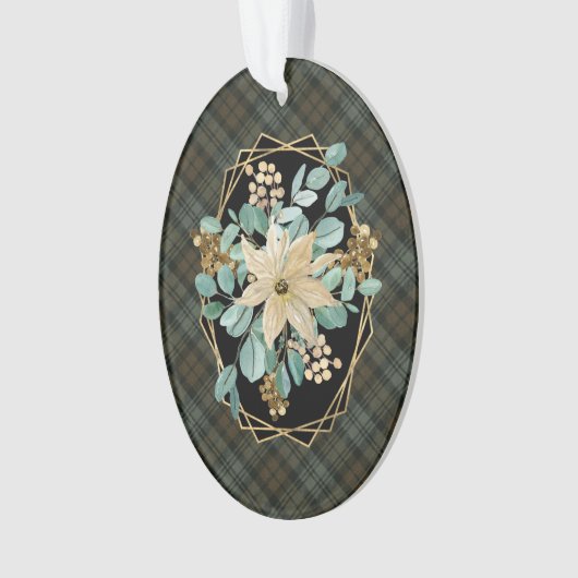 Black Watch Weathered Original Scottish Tartan Ornament (voorkant)