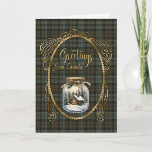 Black Watch Weathered Scottish Tartan Groeten Feestdagen Kaart