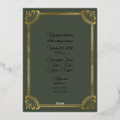 Black Watch Weathered Tartan Gold Foil Invitation Folie Uitnodiging (Achterkant)
