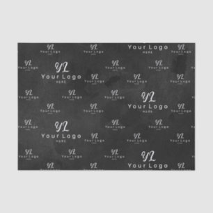 Black Waterverf Logo patroon Business Packaging T Tissuepapier