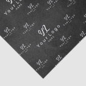 Black Waterverf Logo patroon Business Packaging T Tissuepapier (Detail)